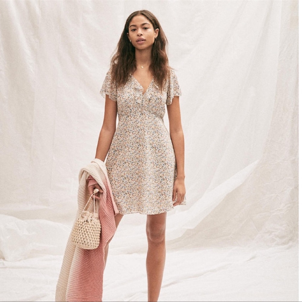 Madewell Silk Floral Dress